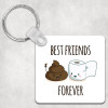 porta chaves best friends forever papel higiénico